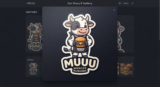 Muuu Cow Mascot sticker